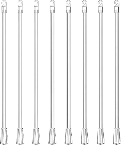 Miniatura 3 de Varitas ciegas verticales transparentes con gancho para persianas venecianas, varillas de repuesto