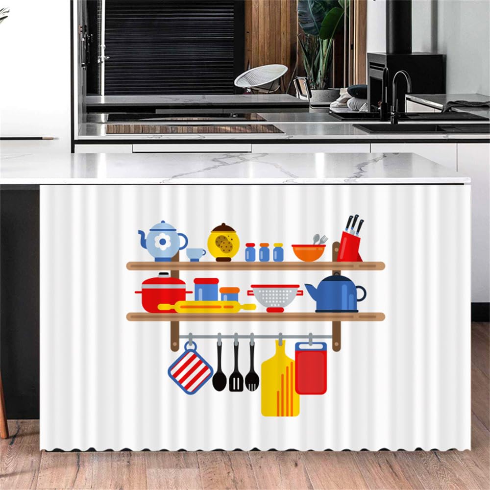 Highdi Rideau Cuisine Court, Résistant à L'eau Rideau Meuble