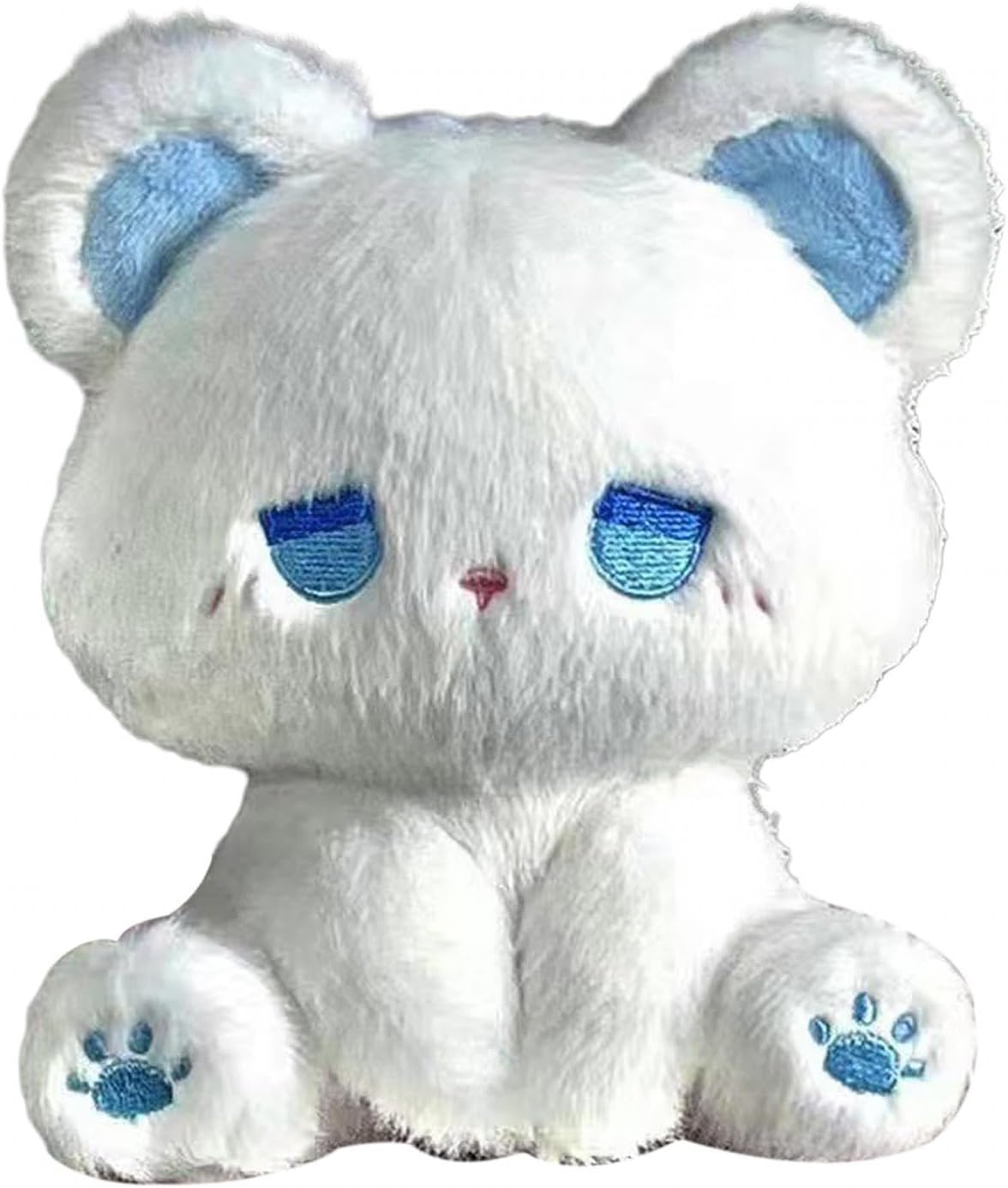 Animal Stuffed Toy Plush Animal Doll Kids Room Decor Snuggling 5.91'' Sitting Plush Toy for Adults Children Kids Boys Girls, White andblue