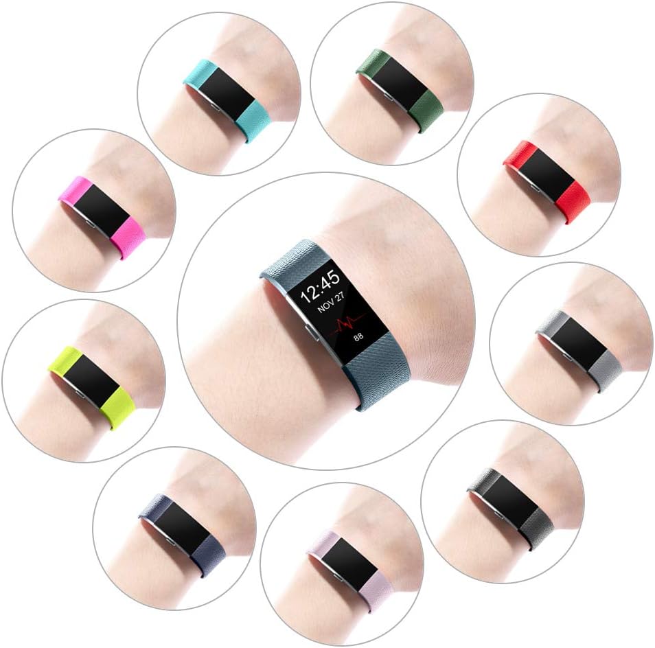 GEAK Bands for Fitbit Charge 2, Adjustable Classic Wrist Bands for Fitbit Charge 2 Bands, 3 Pack