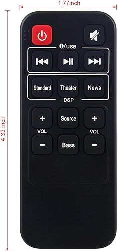 Miniatura 6 de RMT-HSB318 Mando a distancia de repuesto para altavoz Insignia NS-HSB318 Soundbar Home Theater