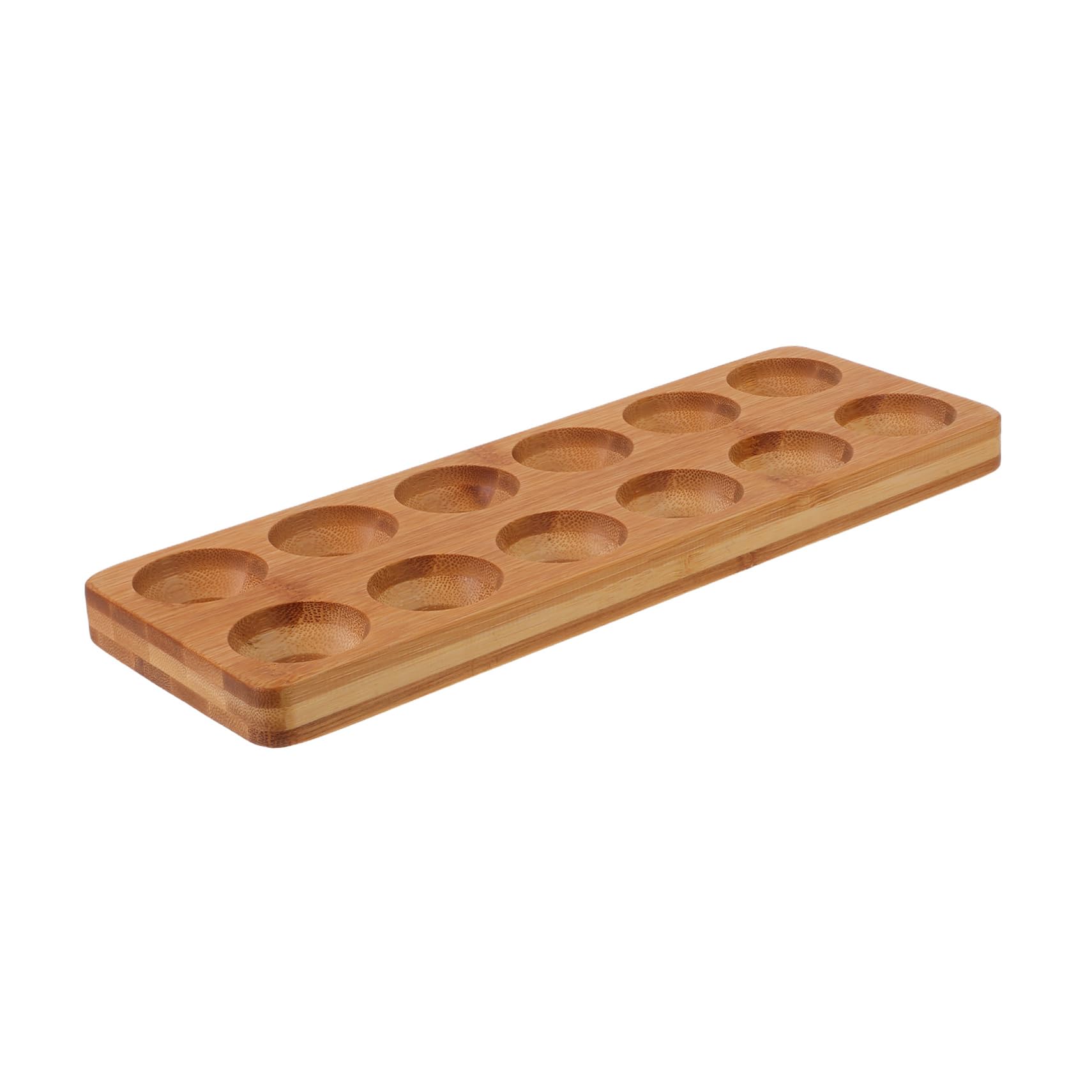Huevero de encimera PRETYZOOM con rejilla de madera para 12 huevos y organizador de cocina