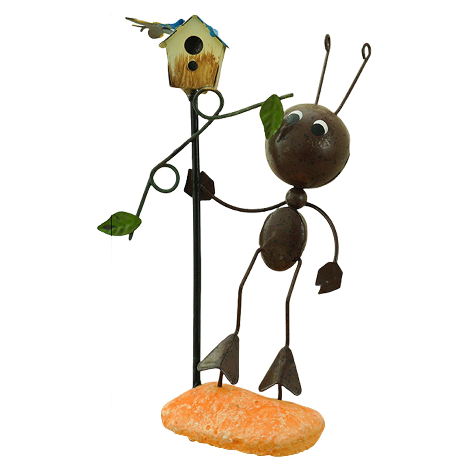 YROHGKPN Metal Ants Ornaments Garden Sculpture Figure for Flowerbeds Outdoor Decoration and Landscape Enhancement Fern Metal Garden Stake