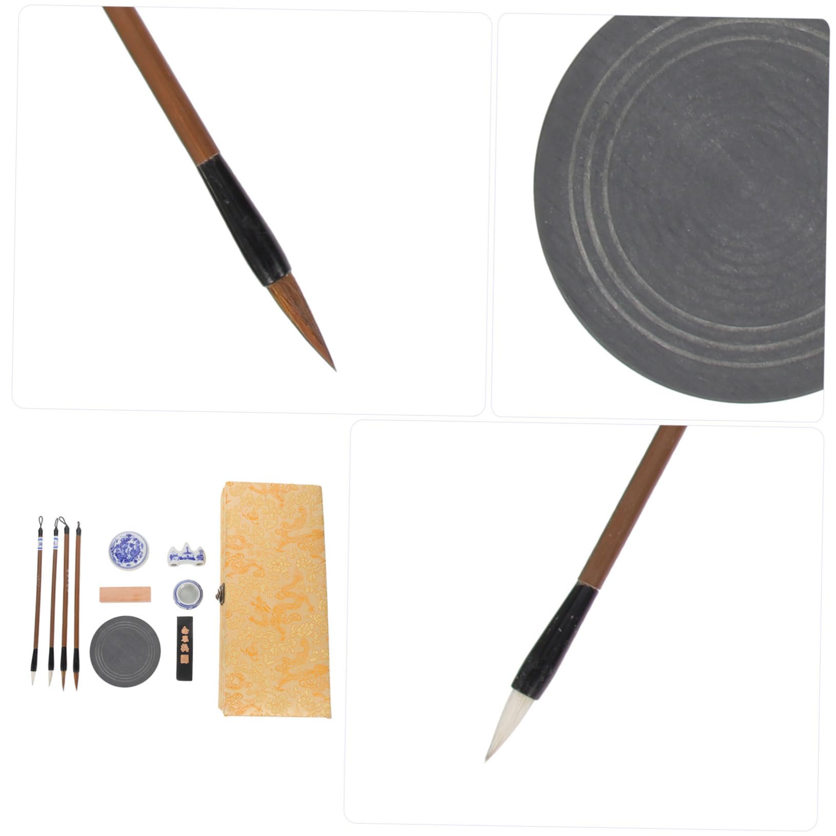 Veemoon 1 Set tesori del set di studiare il pennello da scrittura di calligrafia pietra d'inchiostro per la scrittura artisti che disegnano tampone di inchiostro