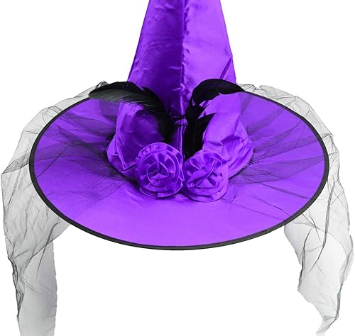 Miniatura 2 de Sombrero de bruja de Halloween, accesorio para disfraz de mujer, sombreros para fiesta de Halloween, cosplay