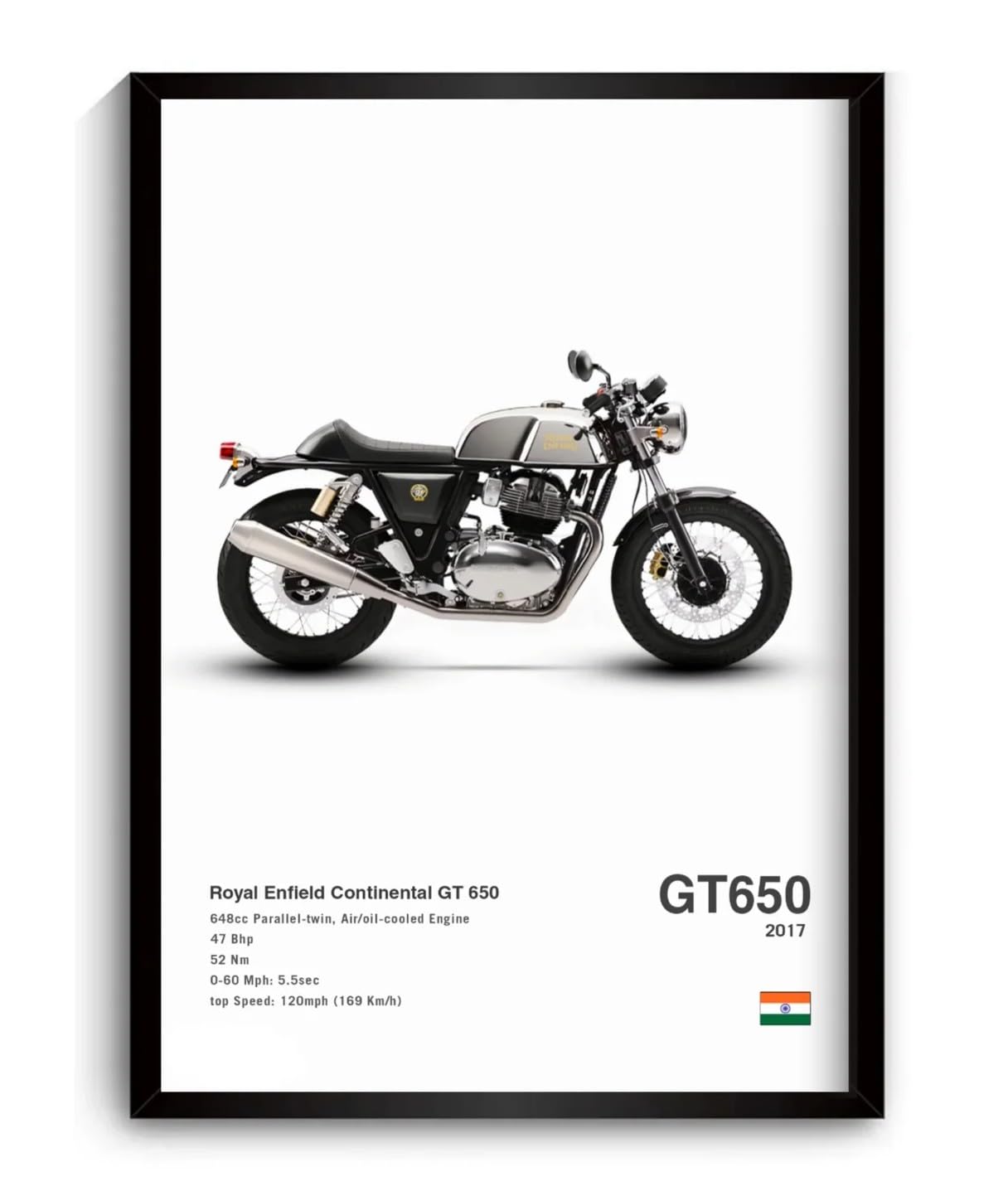 GT 650 Continental Bike Poster Modern Art Wall Framed Paintings for Office, Dining, Living Room Decoration (8inchx12inch,Framing with Leminated Poster) (A4 Size) SK Gallery-image-22