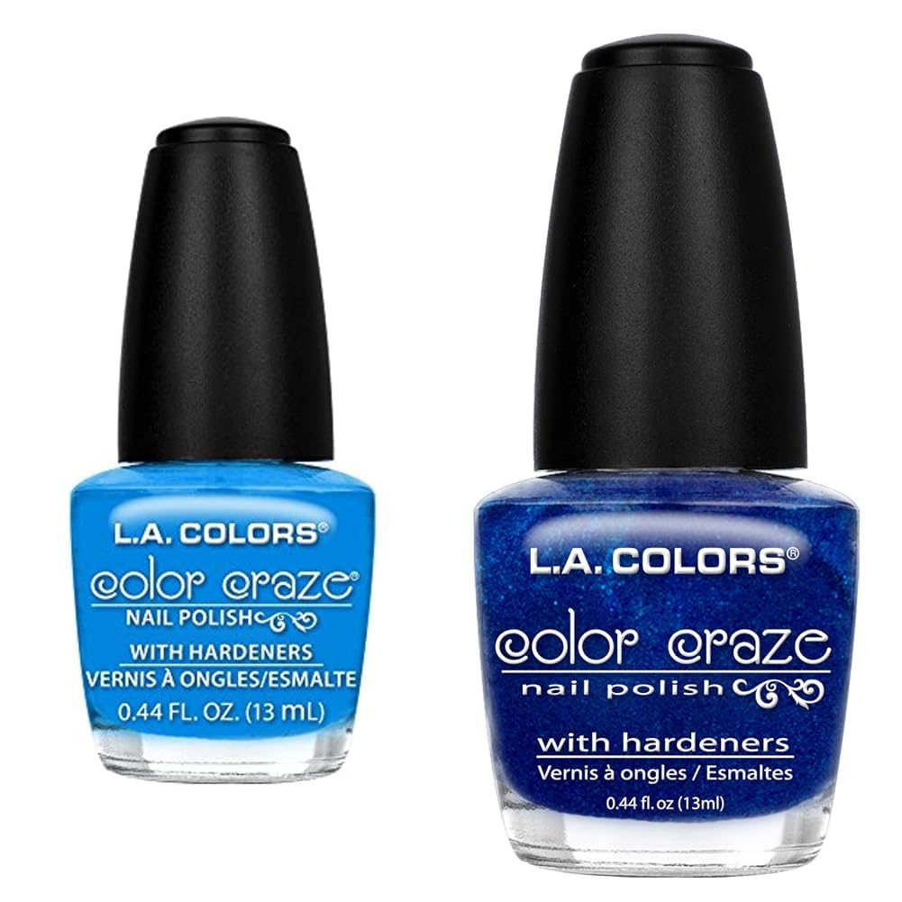 L A COLORS Craze Nail Polish Aquatic 0 44 Fluid Ounce Wired 0 44 Fluid Ounce Nail Polish