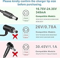 Vista 7 de Cargador de repuesto para batería Dyson DC30 DC31 DC34 DC35 DC44 DC45 DC56 DC57 Adaptador de fuente de alimentación de vacío inalámbrico