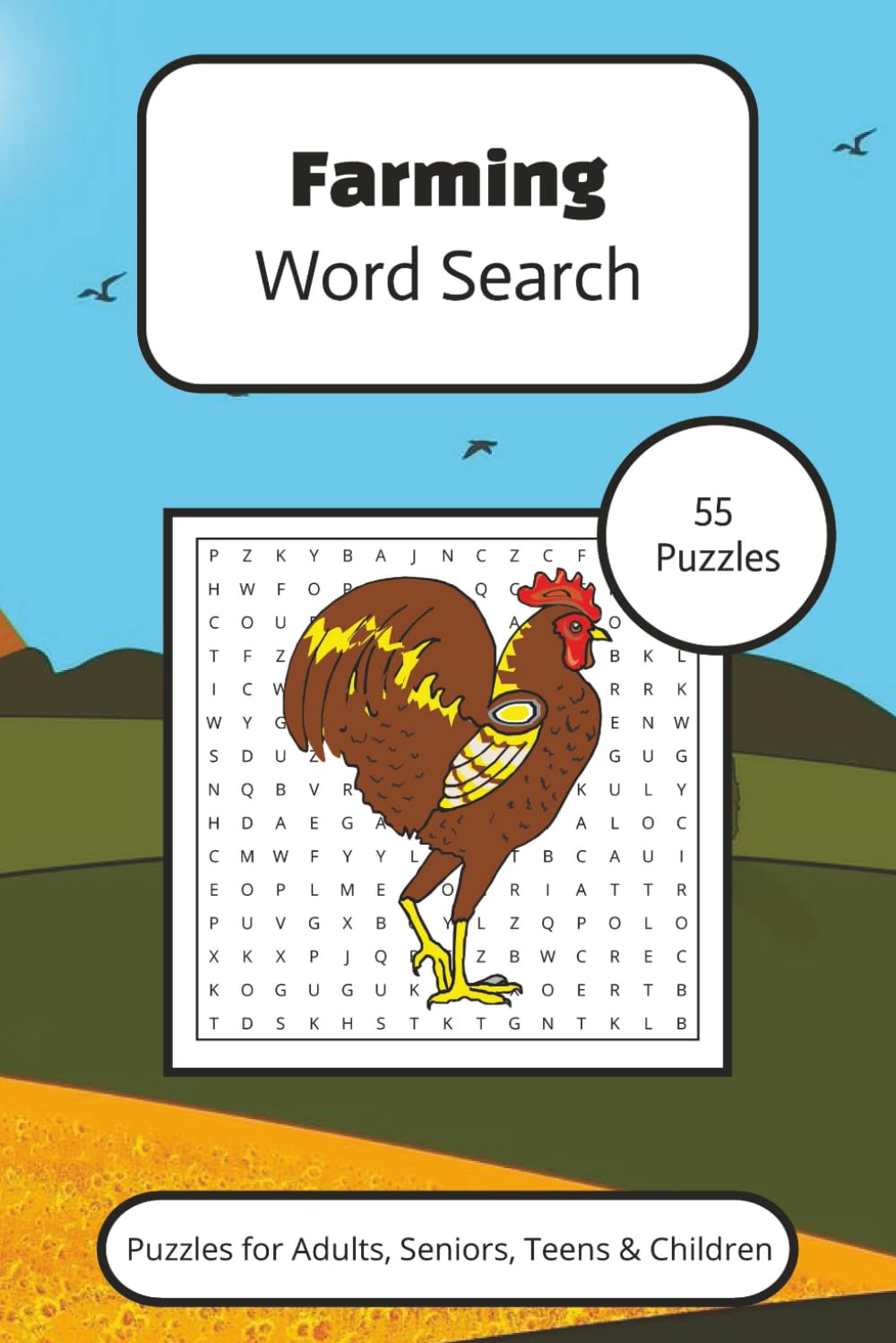 Farming Word Search: 55 Puzzles | Puzzles for Adults, Seniors, Teens & Children