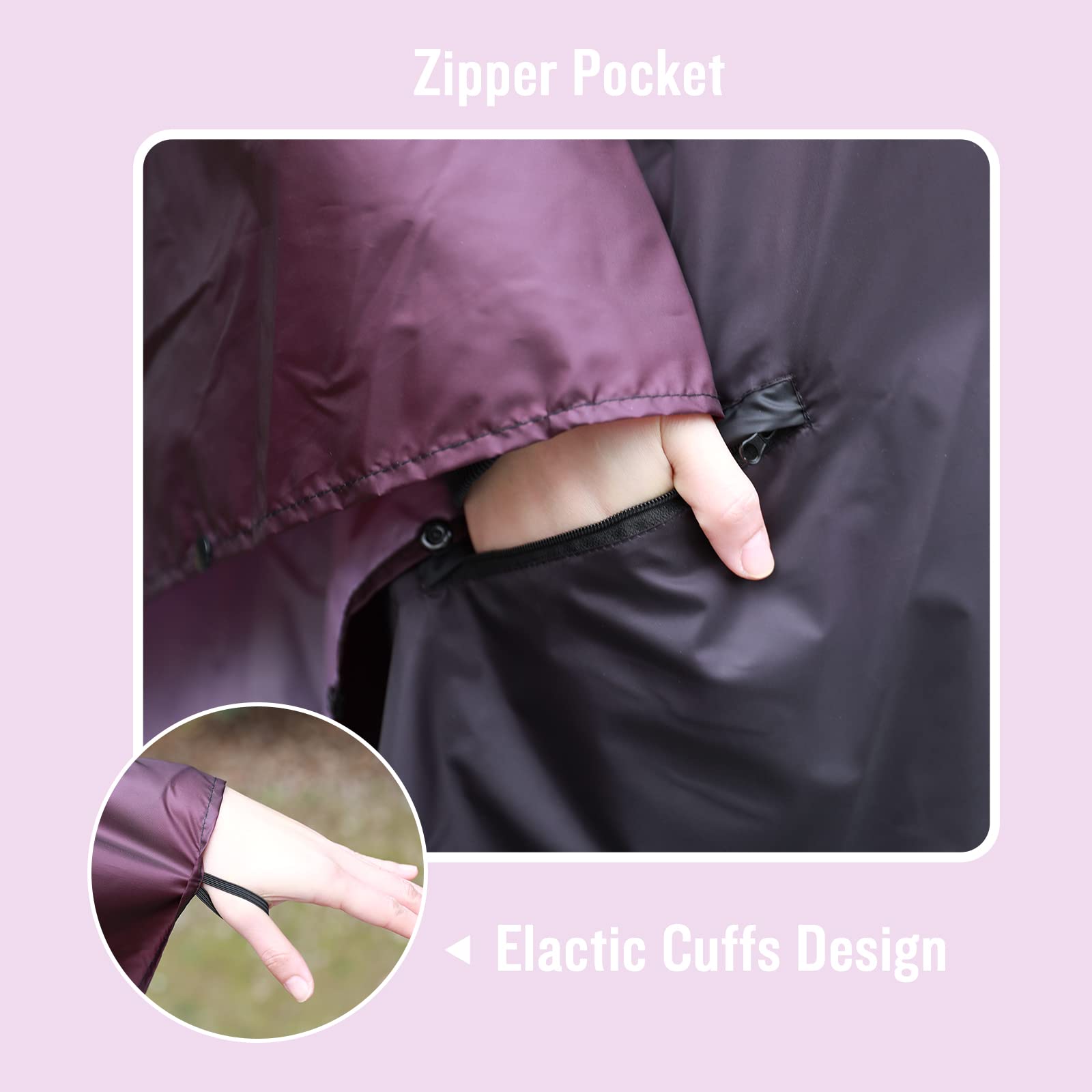 Poncho Impermeable Mujer Unisex Reusable Chubasquero Hombre Capa de Lluvia Nieve