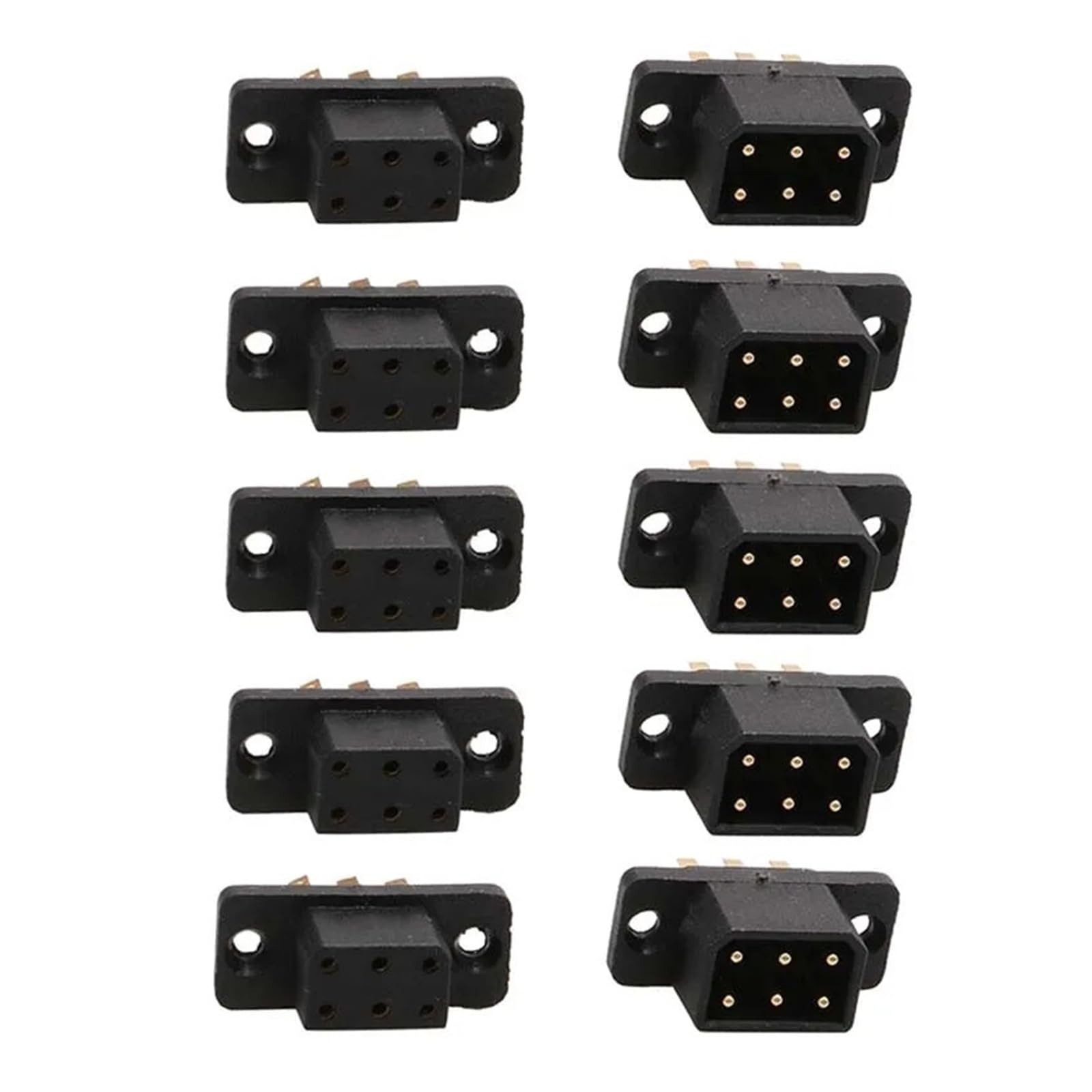 MX6 MX10 piny złącza serwo VTOL szybkie podłączenie męskie wtyki żeńskie akcesoria modelarskie Adapter steru dla RC Turbojet Drone(5pairs MX6)