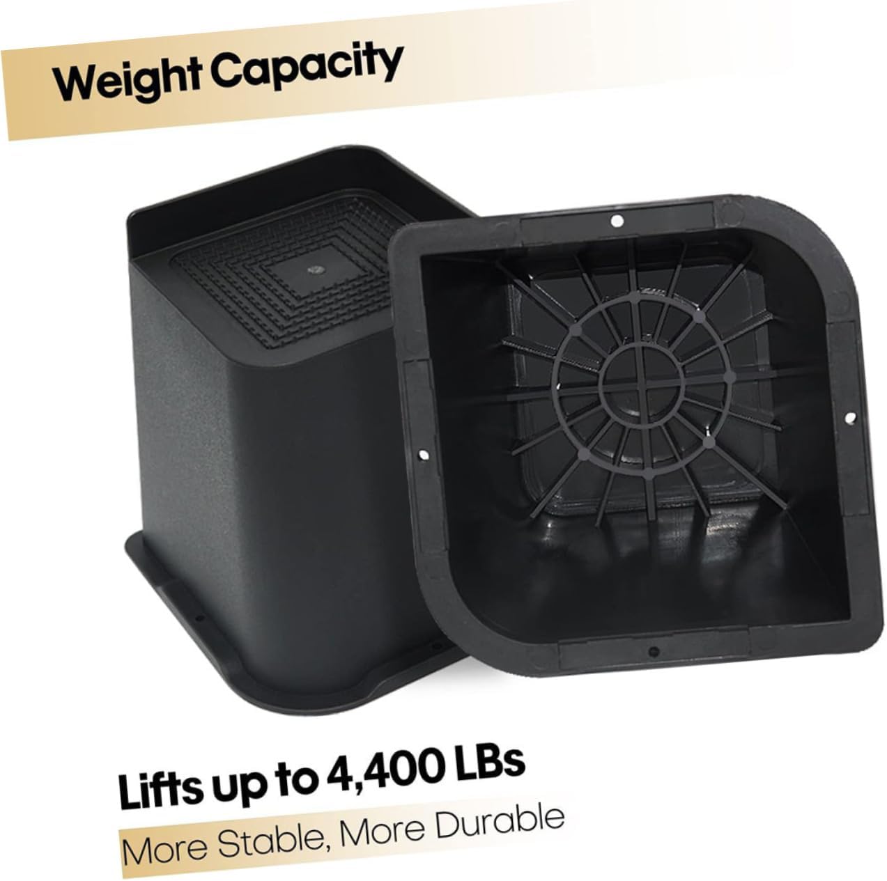 4pcs Skid Rubber Furniture Risers Heavy Duty Chair and Couch Leg Elevators for Stability and Floor Protection for Sofas Tables and Beds