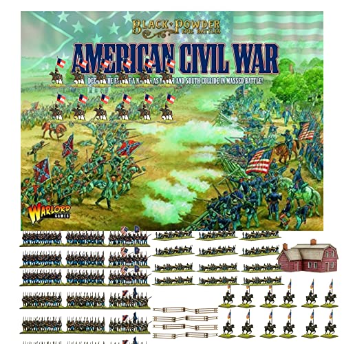 Warlord Games Wargames Delivered Black Powder - Epic Battles: American Civil War Guts & Glory Starter Set, Full Revolutionary War Tabletop Soldiers Miniature Wargaming Set