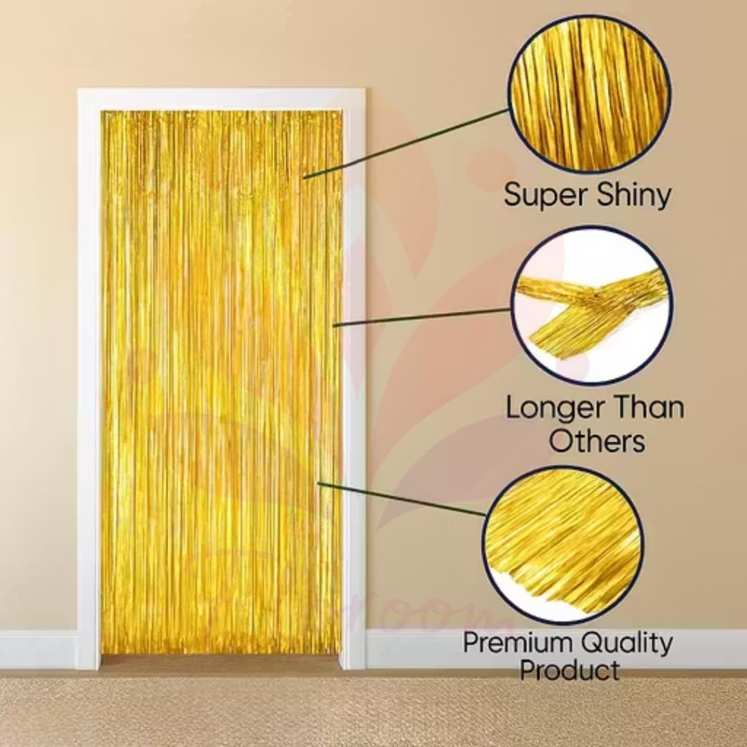 FLOROOM_Black Gold Red Birthday Decorations Kit with Balloons, Golden Foil Curtain & LED Lights-Happy Birthday Banner Party ( HAPPY BIRTHDAY_16 ) 2