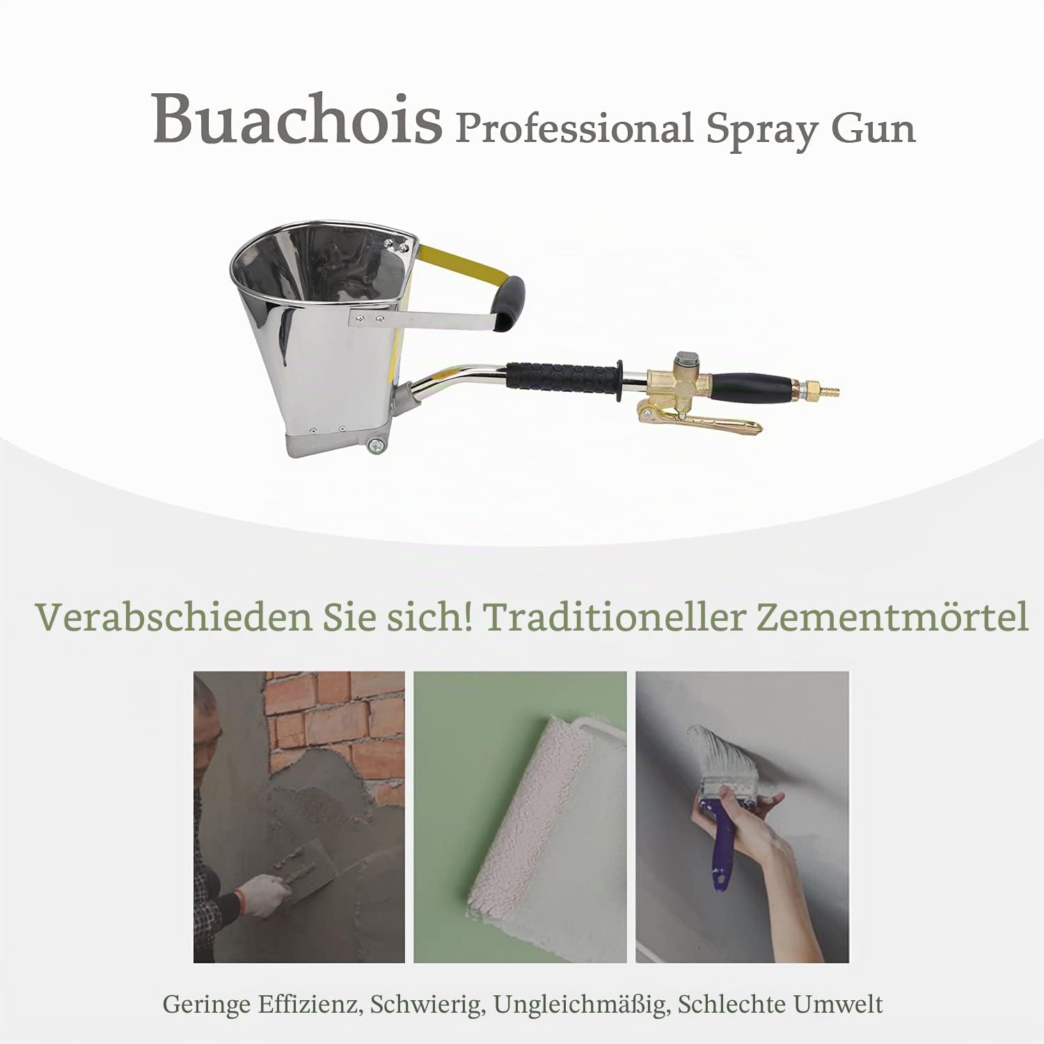Putz Spritzpistole 4 Jet Putzwerfer Druckluft Stucco Sprayer Wall Putzpistole Zementputz Mörtelspritze Putzmaschine Verputzmaschine für Streichen Wänden Decken