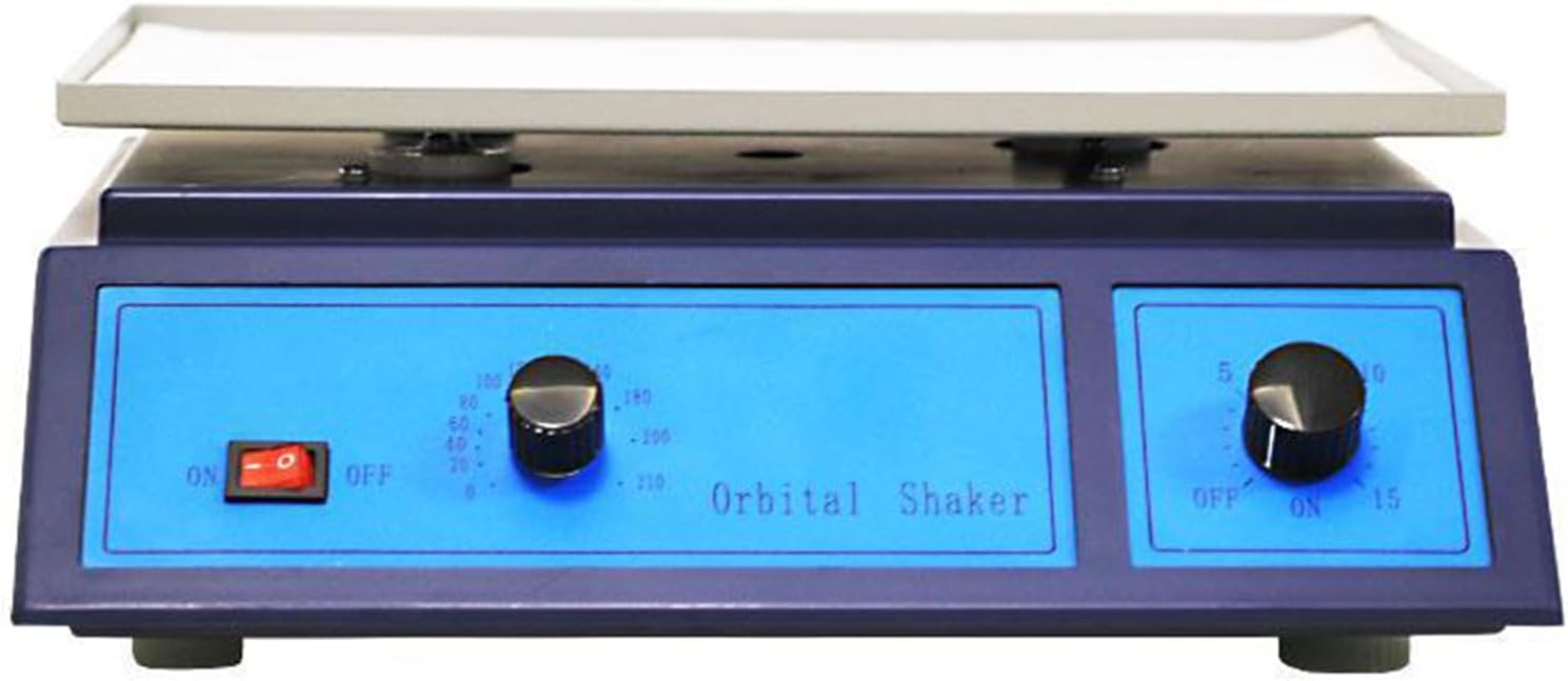 3D Pallet Shaker Oscillator, Orbital Rotator Shaker, Adjustable Speed of 20-210 RPM, Timing Range 1-15 Min, Turn Radius 11MM, for Classrooms Laboratory