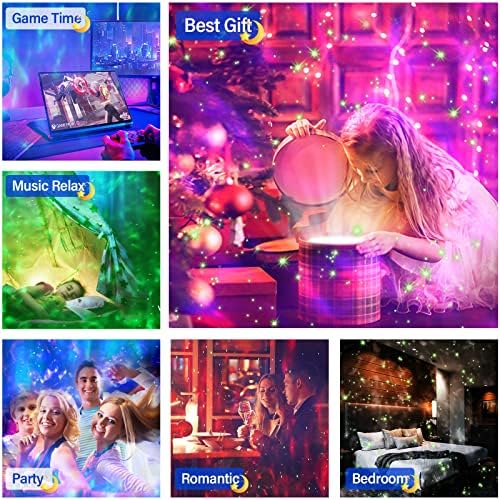 Homme Star Projector,Galaxy Light Projector,LED Night Light Projector,Starlight Projector w/ Remote & Timer & Bluetooth Speaker,43 Color Night Light Kids Bedroom Decor/Party/Game Room/Gift (White)