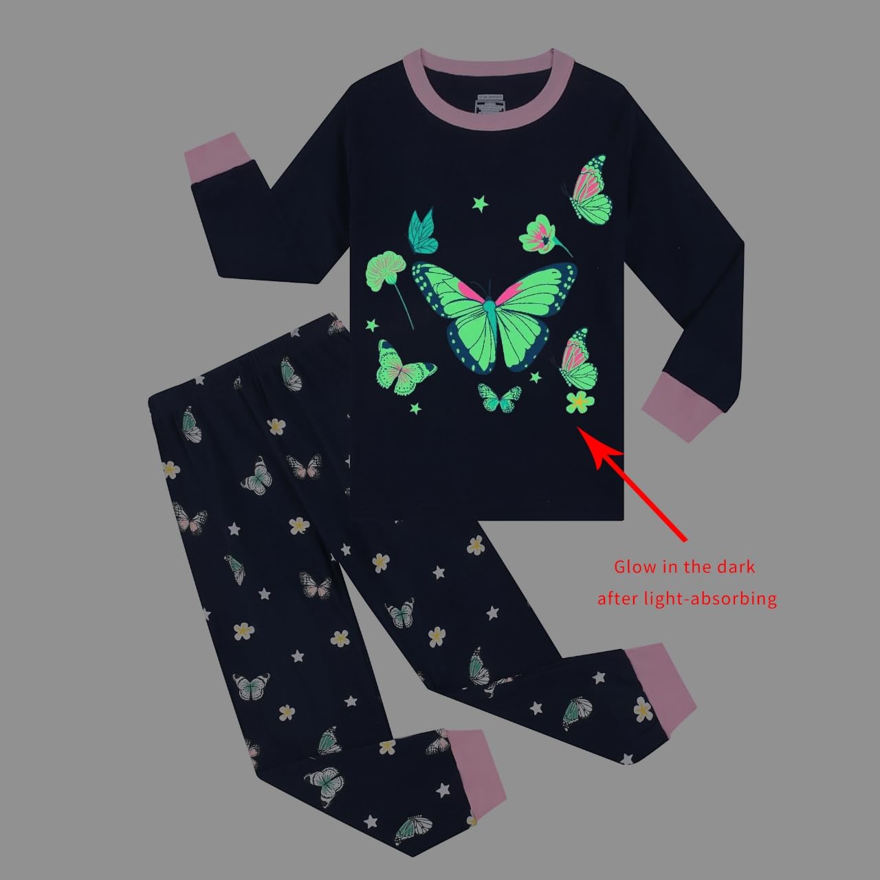 Mädchen Schlafanzug Kinder Pyjama Set Baumwolle Langarm Winter Einhorn Zweiteiliger 3-13 Jahre 98 104 110 116 122 128 134 140 146 152