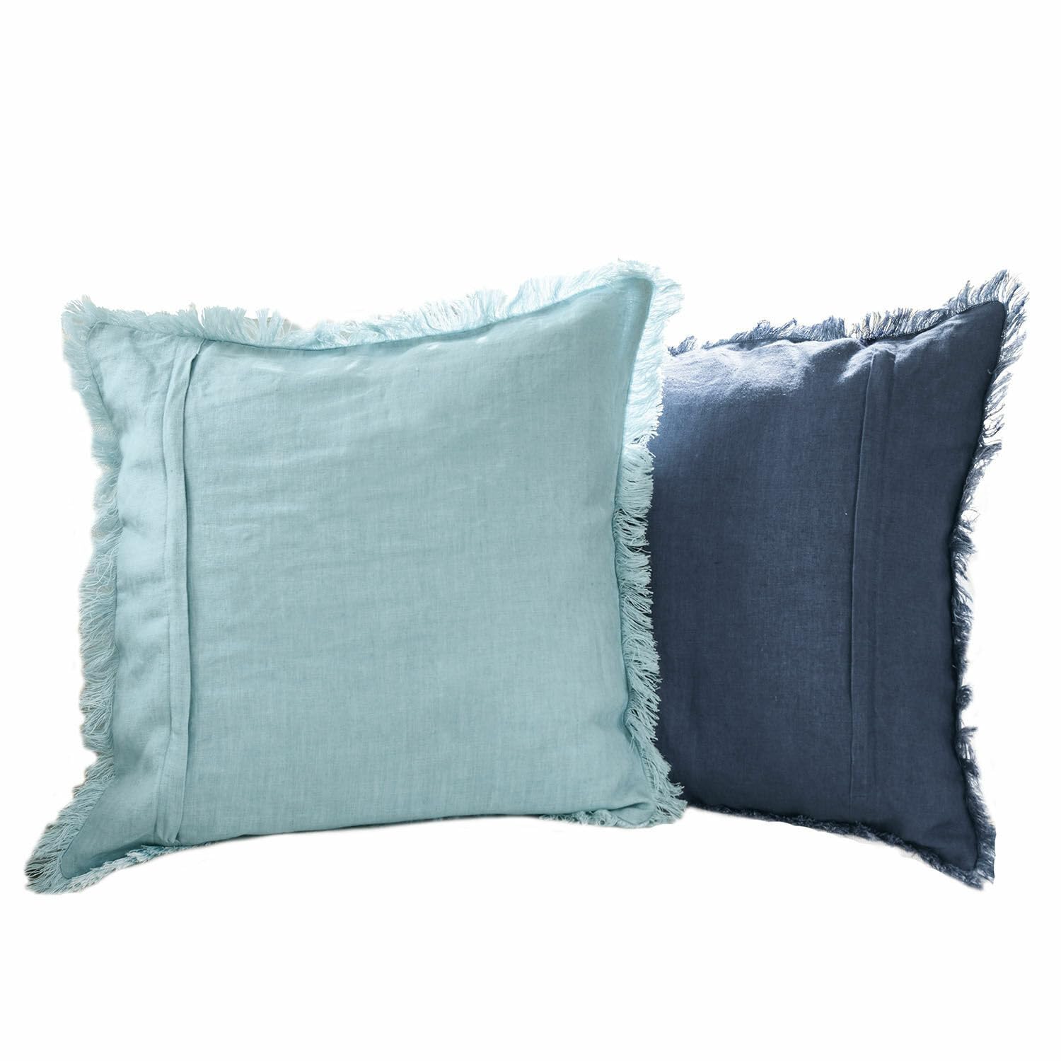Loberon Kissenhülle 2er Set Quebo, türkis/blau