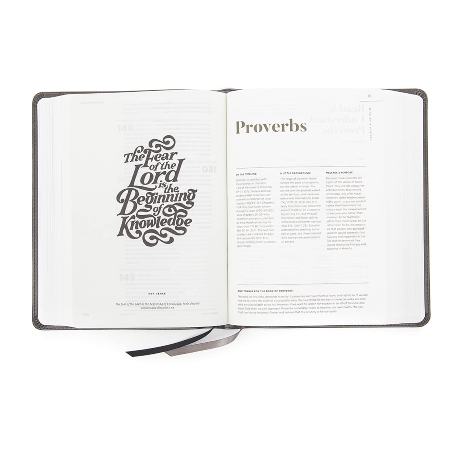 CSB He Reads Truth Bible, Smoke LeatherTouch, Black Letter, Wide Margins, Journaling Space, Study Tools, Reading Plans, Maps, Charts, Easy-to-Read Bible Serif Type - Image 5