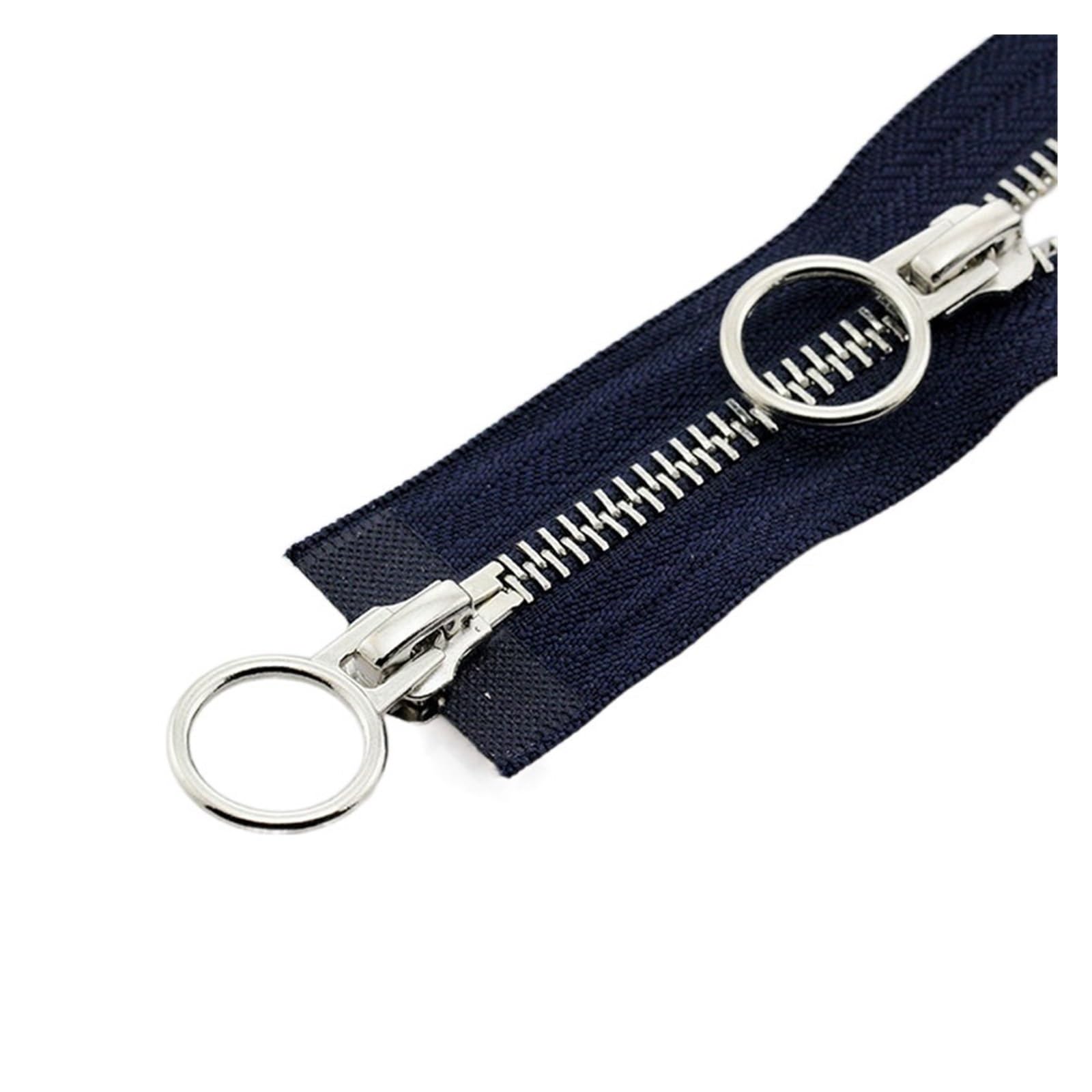 Zipper 1PC Zip Zipper Jacket Double Slider DIY Sewing Circle Sliders Garment Accessories(Blue,70cm)