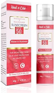 HealNCure Niacinamide Oil Balance Fluid Sunscreen SPF 50 PA++++ - Light & Matte Sunscreen for Oily Skin with Broad Spectru... Price In India