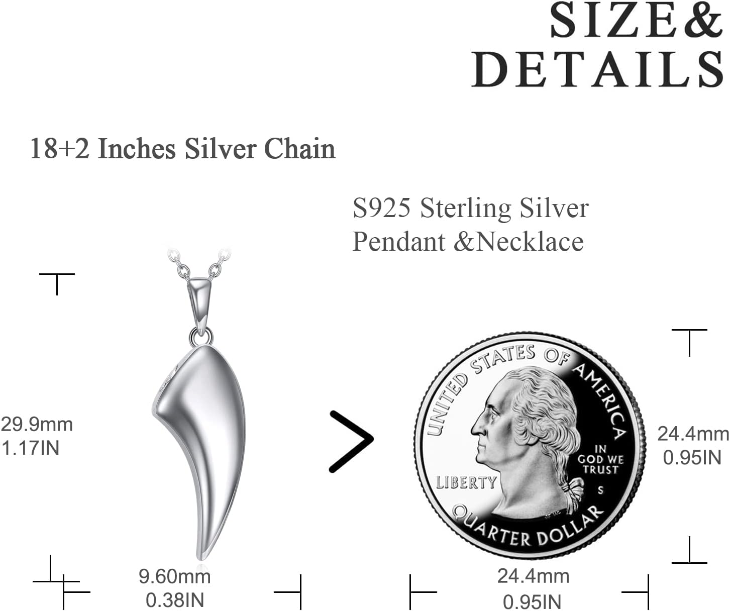 VONALA Urn Necklace Sterling Silver Memorial gifts for Ashes Keepsake Jewelry