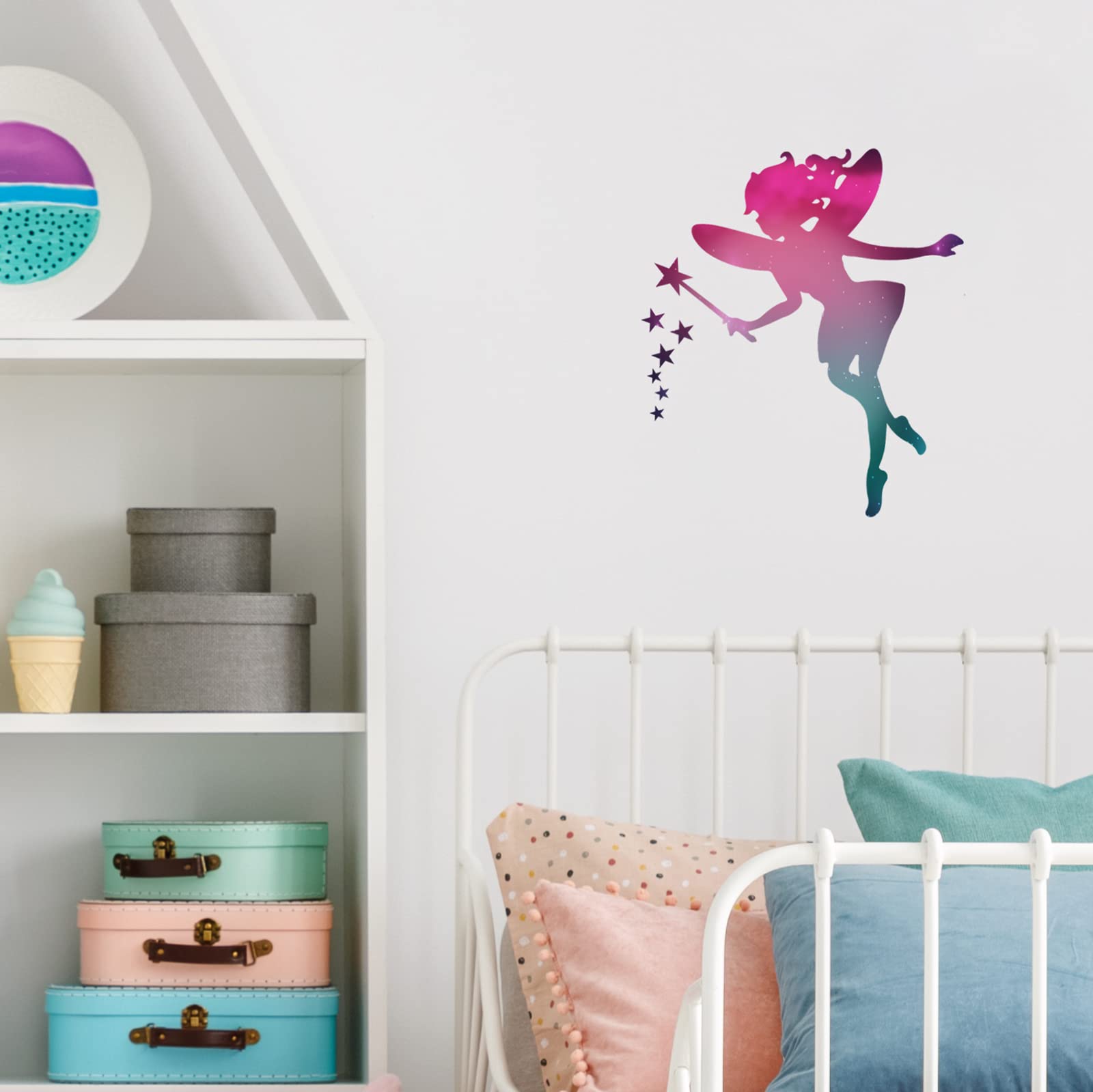 Stickerscape Fairy Wall Stickers (Fairy Dust Silhouette) | Fairy Wall Stickers for a Children's Bedroom or Nursery | Easy to Apply and Cleanly Removable