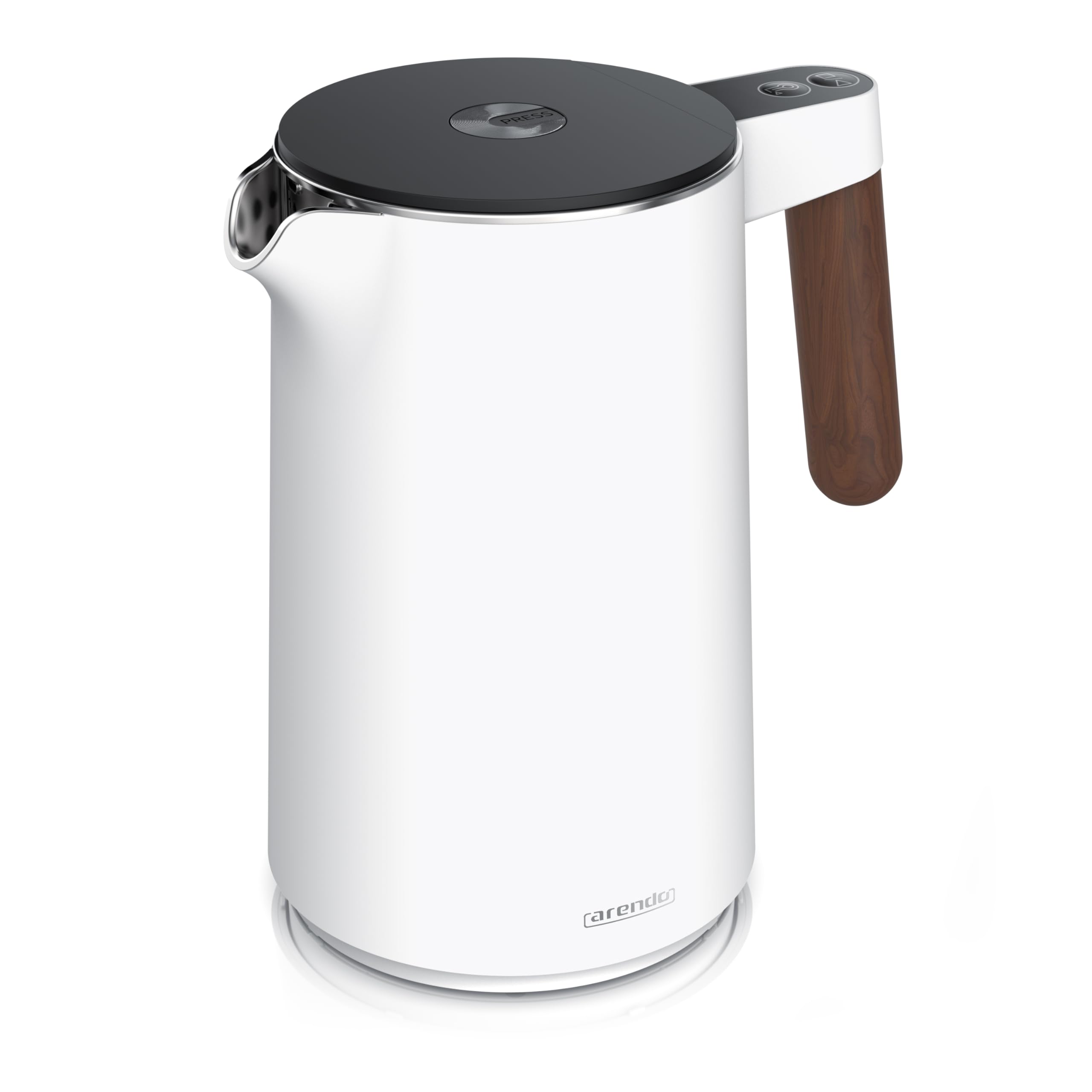 Arendo Wasserkocher mit Temperatureinstellung – Edelstahl, 1,5 L, BPA-frei, Warmhaltefunktion, Cool-Touch-Griff