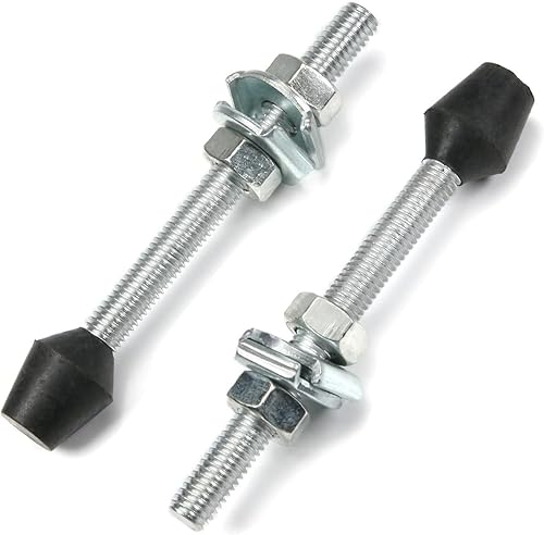 Auniwaig M10x120mm Abrazaderas de palanca 4.72 pulgadas Acero al carbono Tornillo Asamblea Zinc Plateado Negro 2pcs