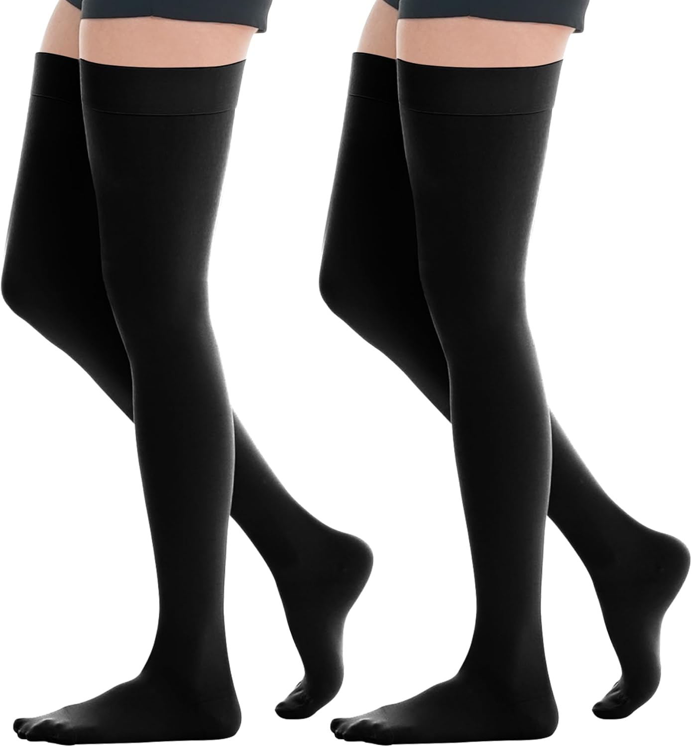 20-30mmHg Thigh High Compression Stockings, Silicone Dot Band Anti-Slip Compression Socks for Women & Men, Medical Compression Socks for Nurses,Pregnant,Varicose Veins, Sports Recovery