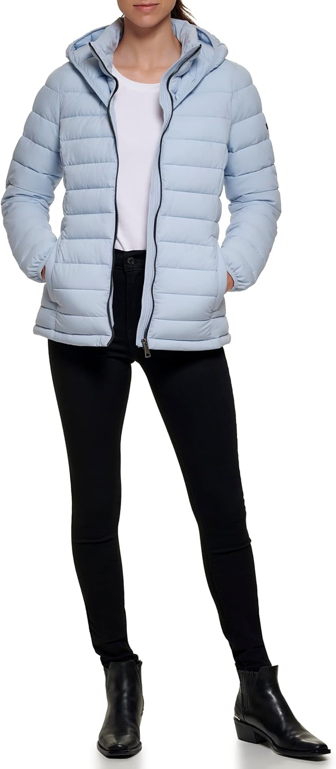 DKNY Women's Short Quilted Puffer Jacket