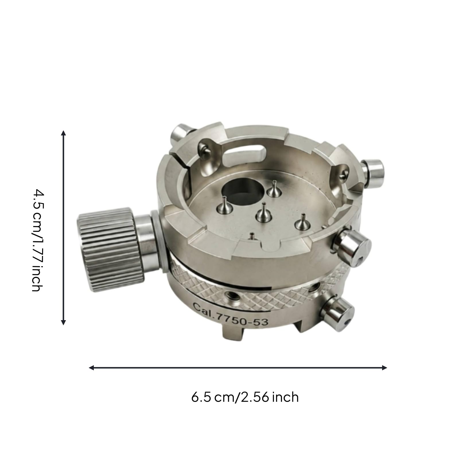 Amagogo Supporto Movimento Orologio Holder Movimento Orologio Blocco Movimento Staffa in Acciaio Tutto Metallo Regolabile per 7750 E SW500 con Apertura a