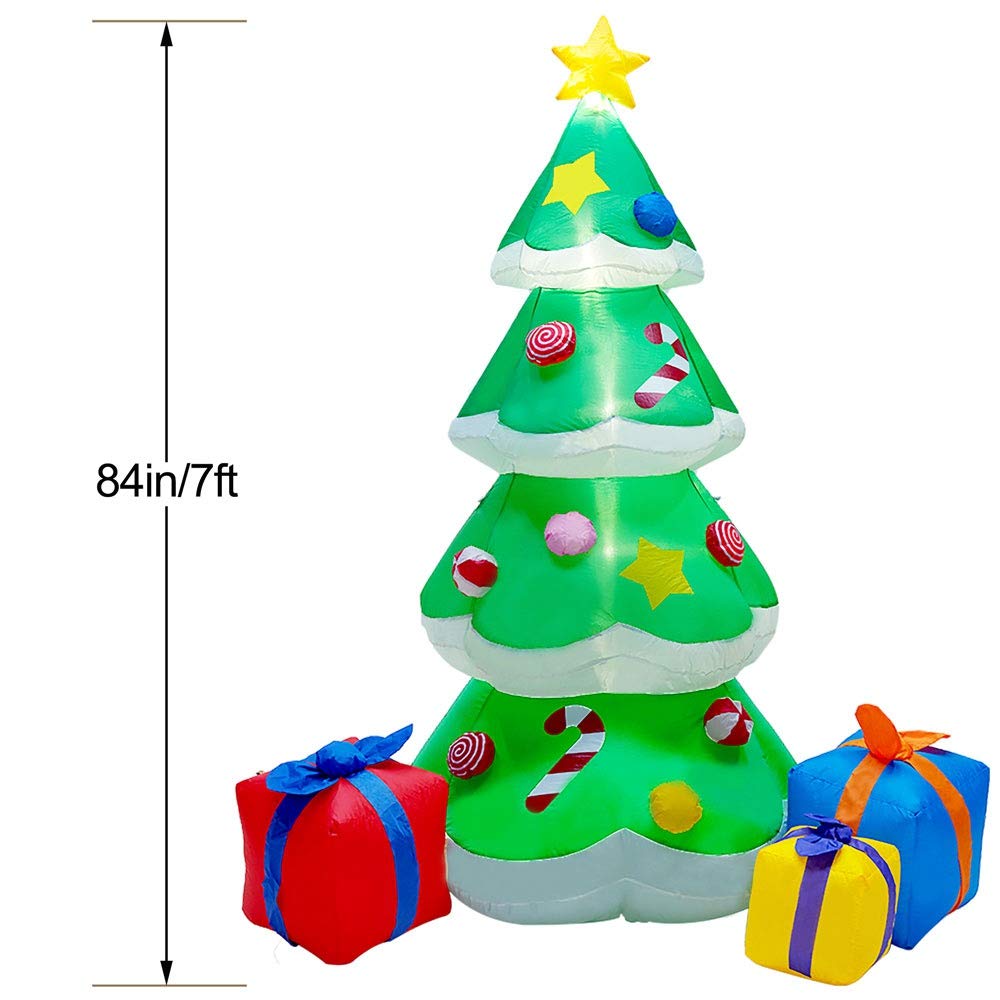 Amazon.com: DR.DUDU 7 FT Inflatable Christmas Tree with Led Lights, Lighted Christmas Tree for Blow Up Yard Decoration, Indoor Outdoor Yard Garden Christmas Decoration : Patio, Lawn & Garden