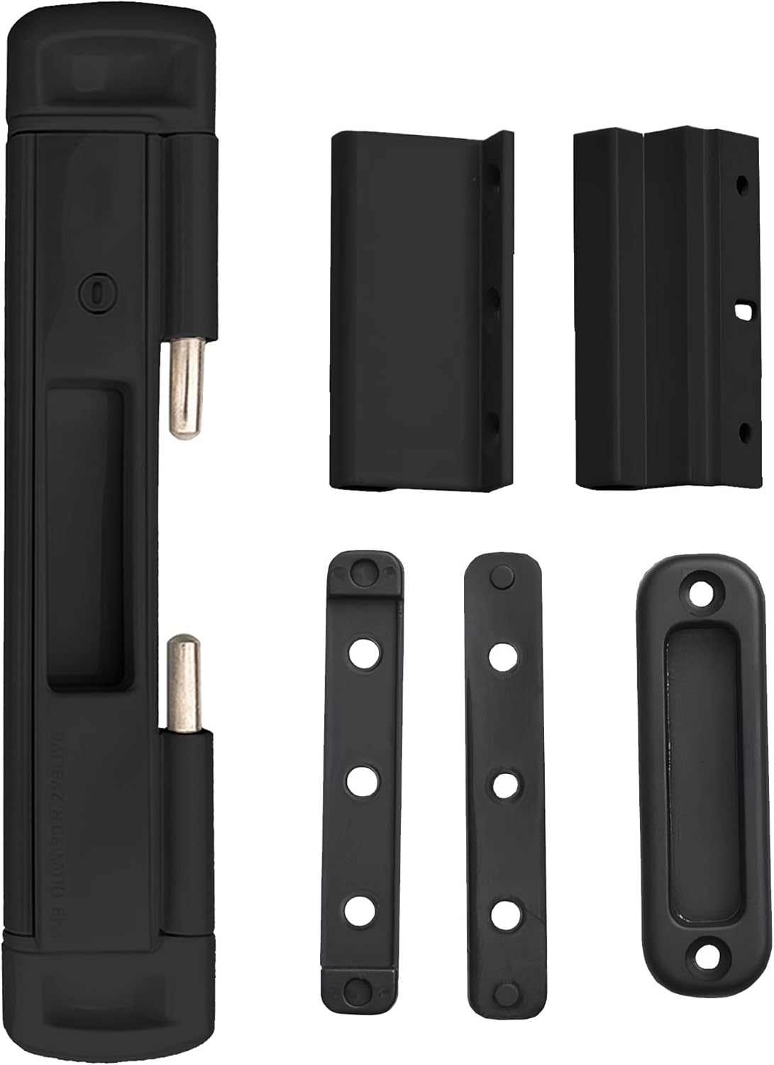 Brixwell Double Bolt Security Lock for Patio Door, Metal Construction, Black Finish, 8-3/16" Height, 1-5/8" Width, Compatible with Screen Rollers, Door Hardware, Sliding and Patio Hardware Systems
