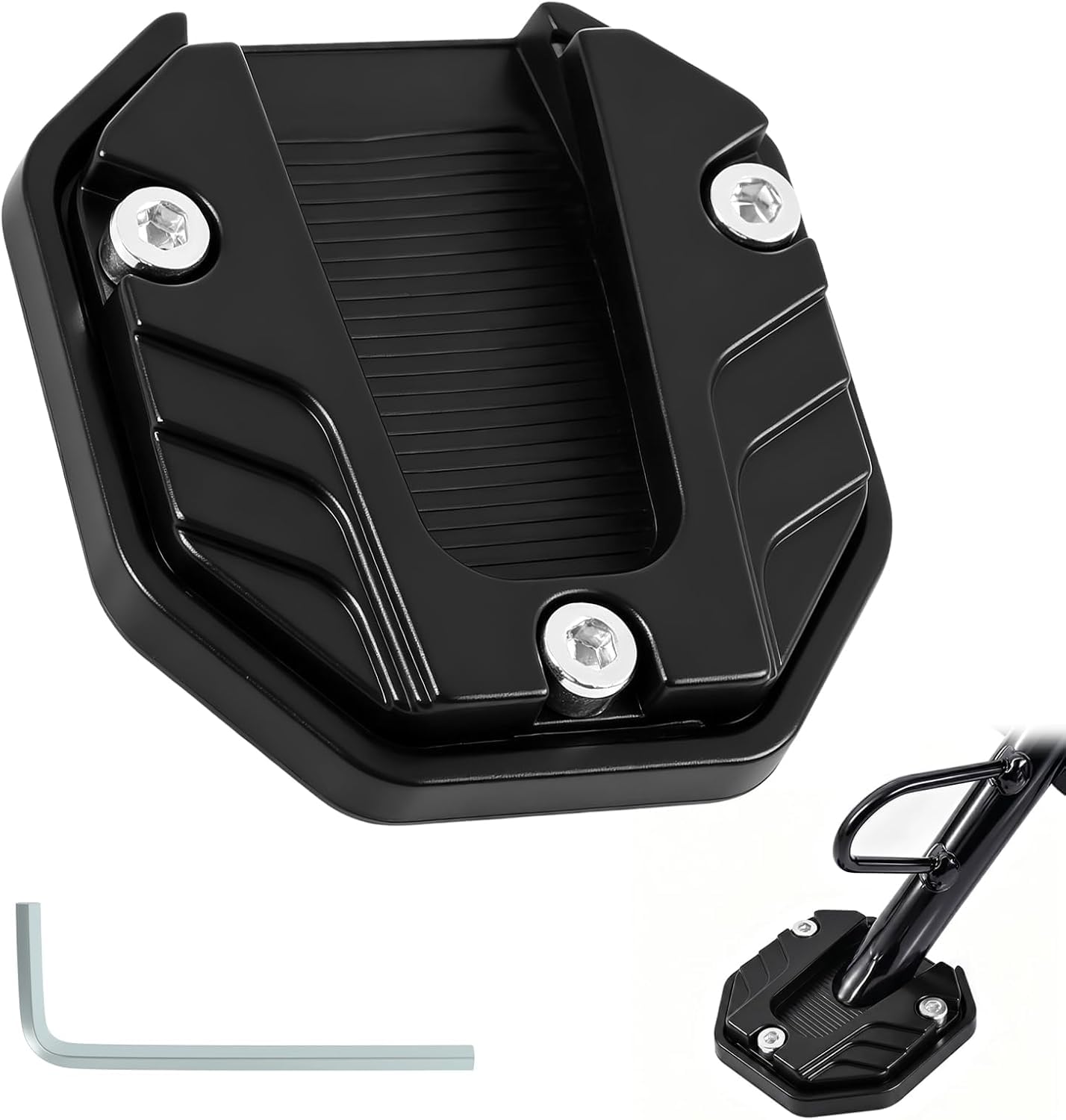 ONEMAJI 1PCS Motorcycle Kickstand Side Stand Enlarger Plate Pad for YZF R7