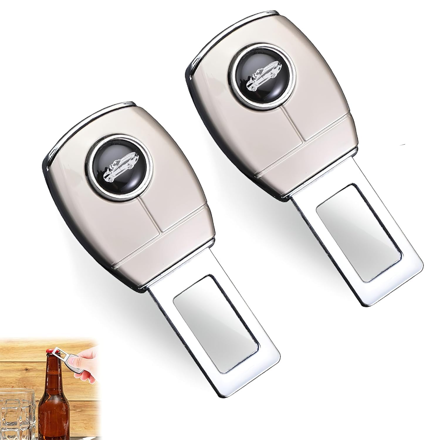 Set of 2 Manual Metal Bottle Openers for Beer & Soda | ABS Grip Coated Bar Tool | Durable Beverage Cap Opener for Home, Kitchen & Outdoor Use