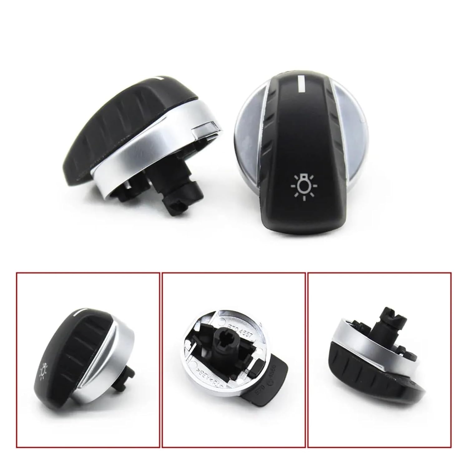 Car Switch Rotary Knob Button Cap Compatible 5 Series E60 X5 X6 E70 E71 E72 2007 2008 2009 2010 61319134725 61319134730