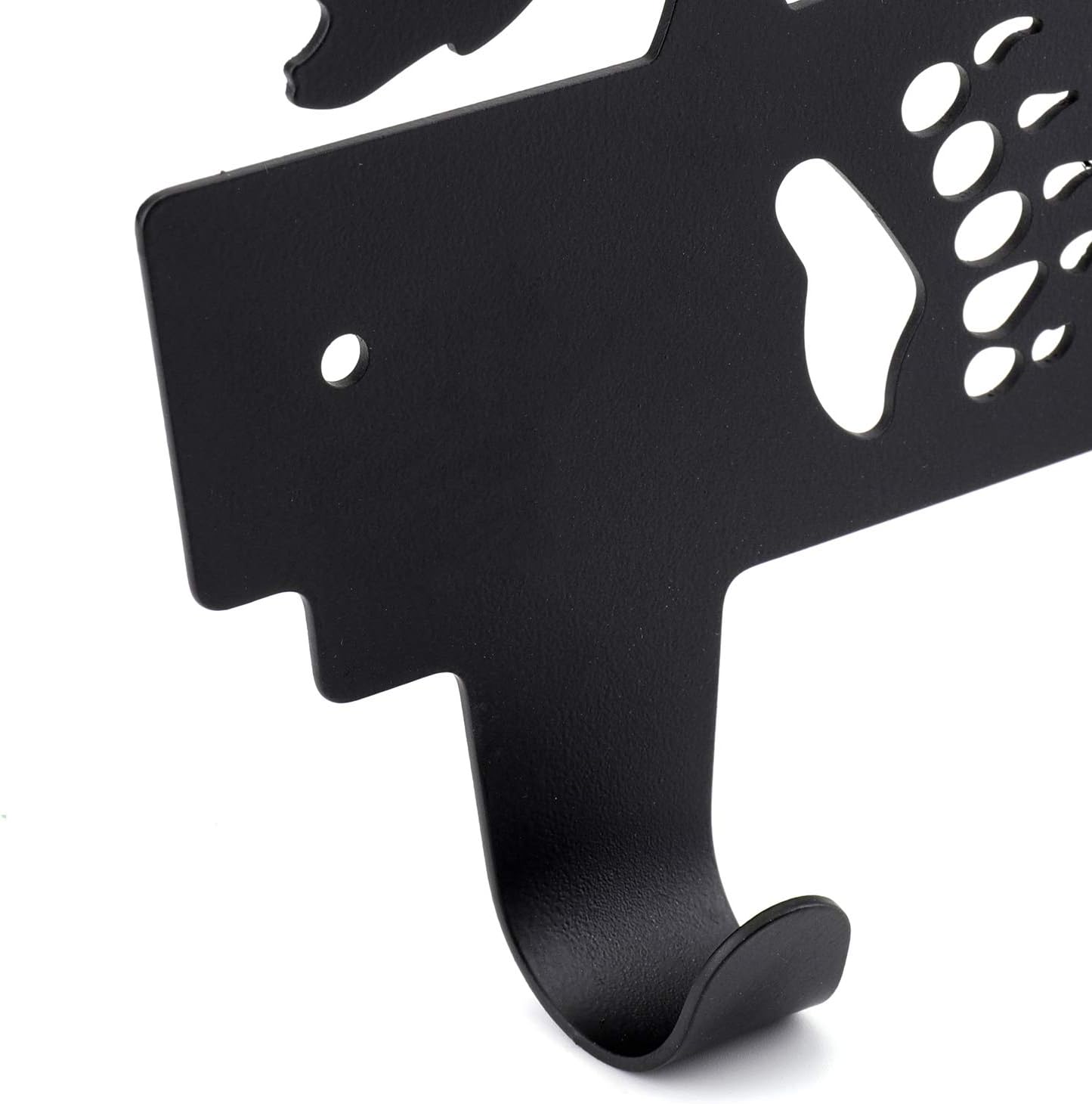 Suwimut Coat Rack Wall Mount with 6 Hooks, Bear Design Black Metal Wall Hook Key Holder for Hanging, Decorative Animal Theme Coat Hook for Towel, Clothes, Hat, Bathroom, Entryway, Home, Bedroom