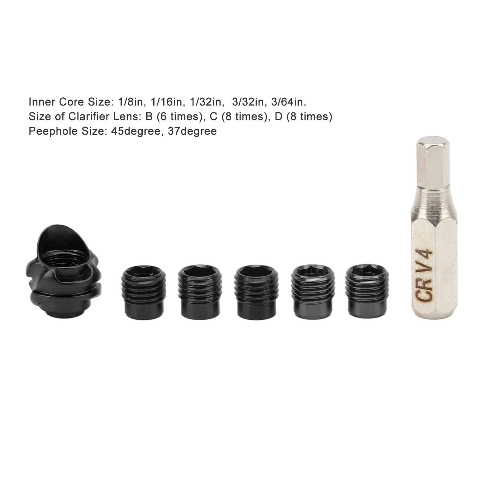 Viseur à Arc CNC Aluminium Noyau Remplaçable Lentille 6x8 Chasse Noir