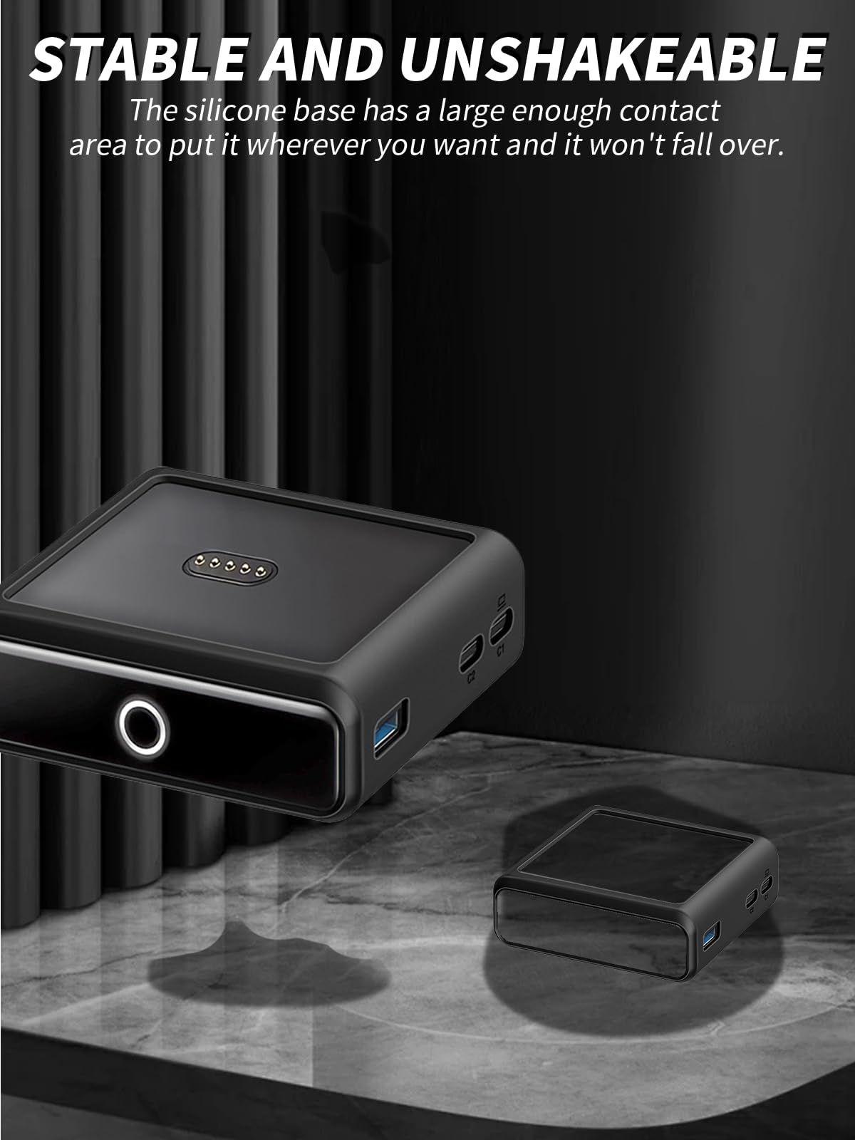 Etui na podstawkę ładującą Anker Prime 100 W, silikonowy pokrowiec ochronny do bazy ładującej Anker 100 W – wielokrotnego prania, kompleksowa ochrona (czarne)