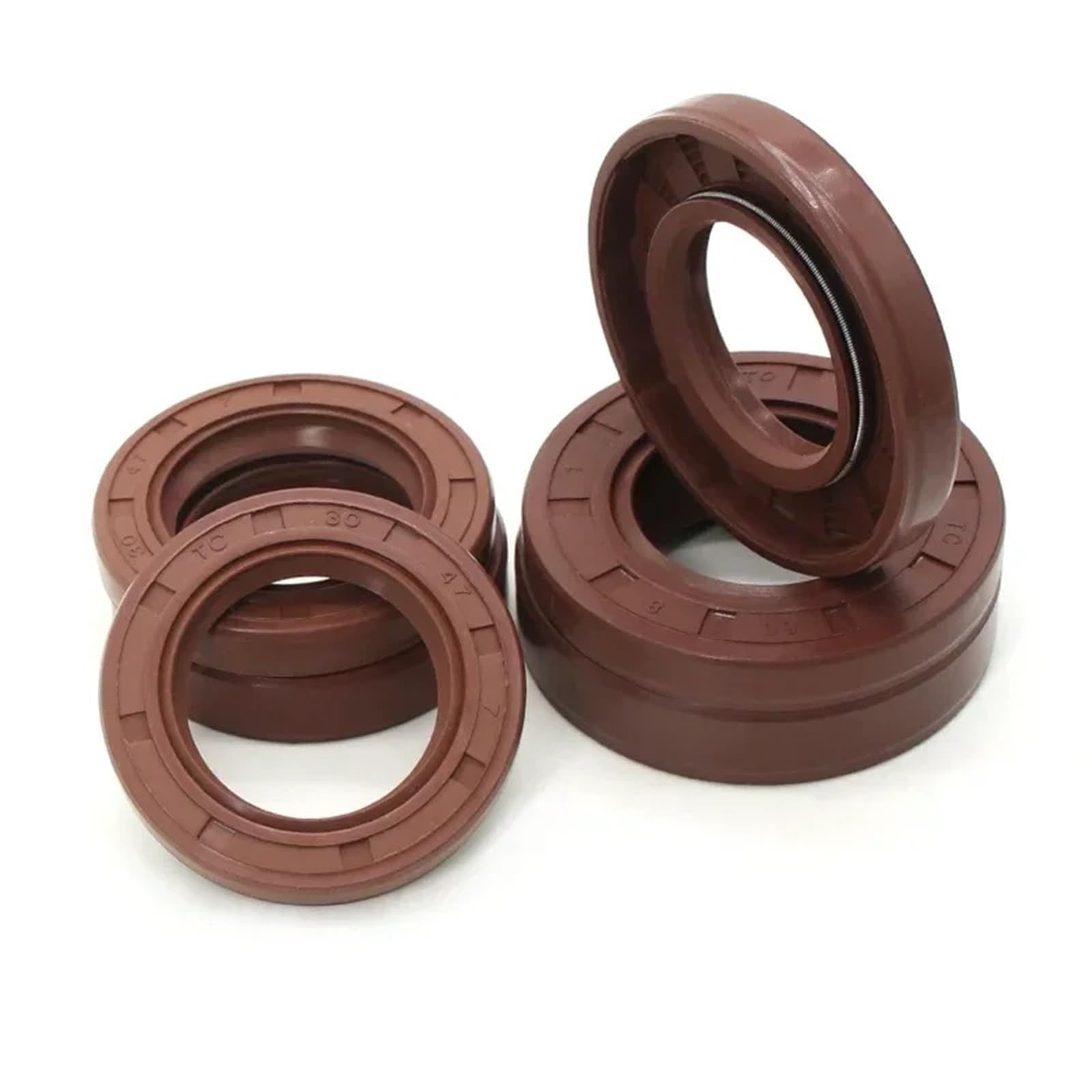 Uszczelka olejowa TC z podwójną wargą z fluorowej – średnica wewnętrzna 30 mm, średnica zewnętrzna 55–72 mm, grubość 7–12 mm – do maszyn/samochodów(30x72x8mm 2pcs)