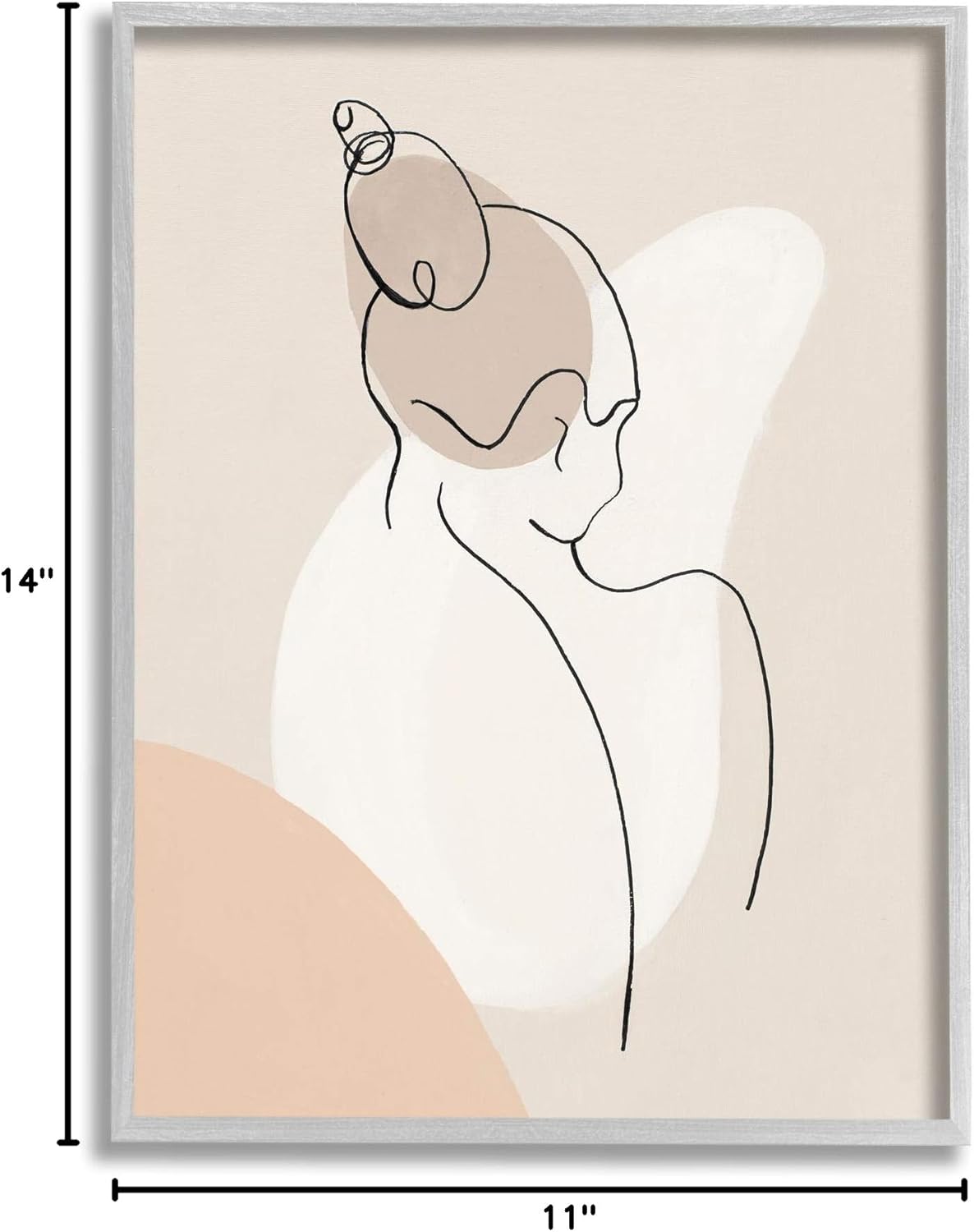 Stupell Industries Abstract Female Line Drawing Over Abstract Shapes