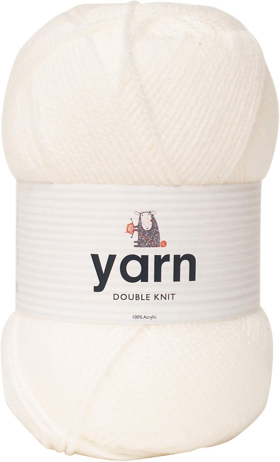 KORBOND DK White Yarn - 100g Acrylic Wool - Lightweight, Hypoallergenic & Durable Double Knit Crochet Yarn Knitting Wool (290m Total)