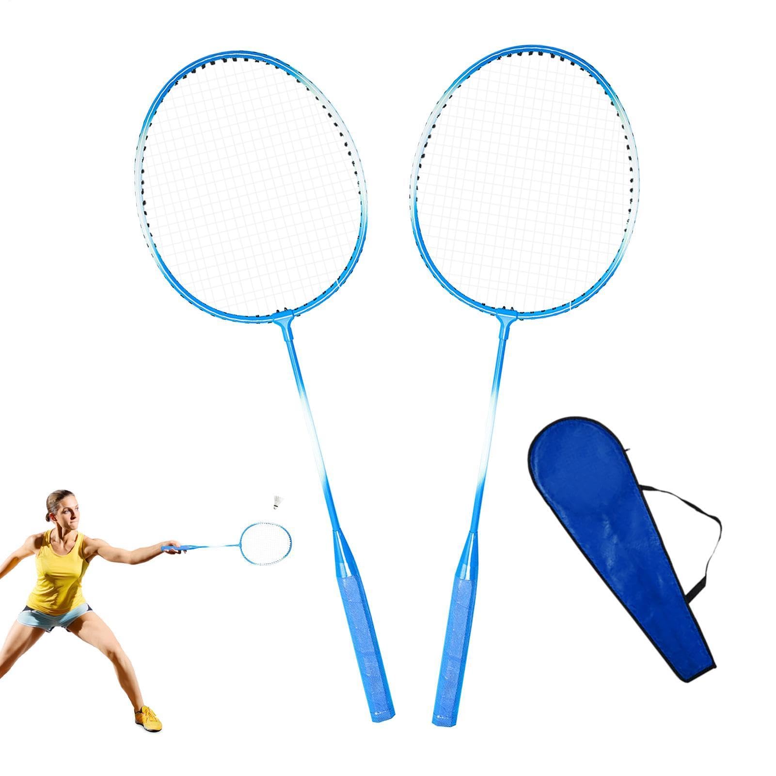 Set di Racchette da Badminton, Racchetta da Badminton | professionale | Set di racchette da per 2 giocatori | da per interni, attrezzatura sportiva per attività
