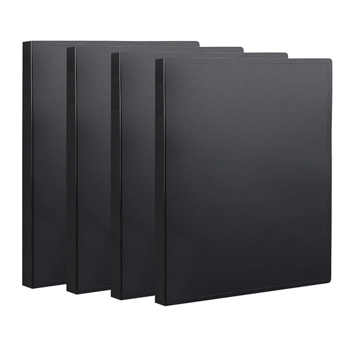 Buy CRANBURY Punchless Binders with Clamp (Black, 4 Pack), Sturdy