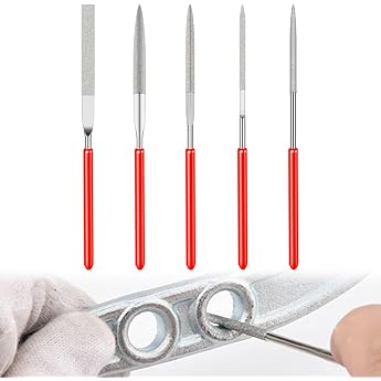 Mini File Set Needle Files Set Metal 5 Pieces Mini Diamond Files Set Diamond Needle File Set Mini Diamond File Metal Diamond Needle File Set File Set Diamond Files