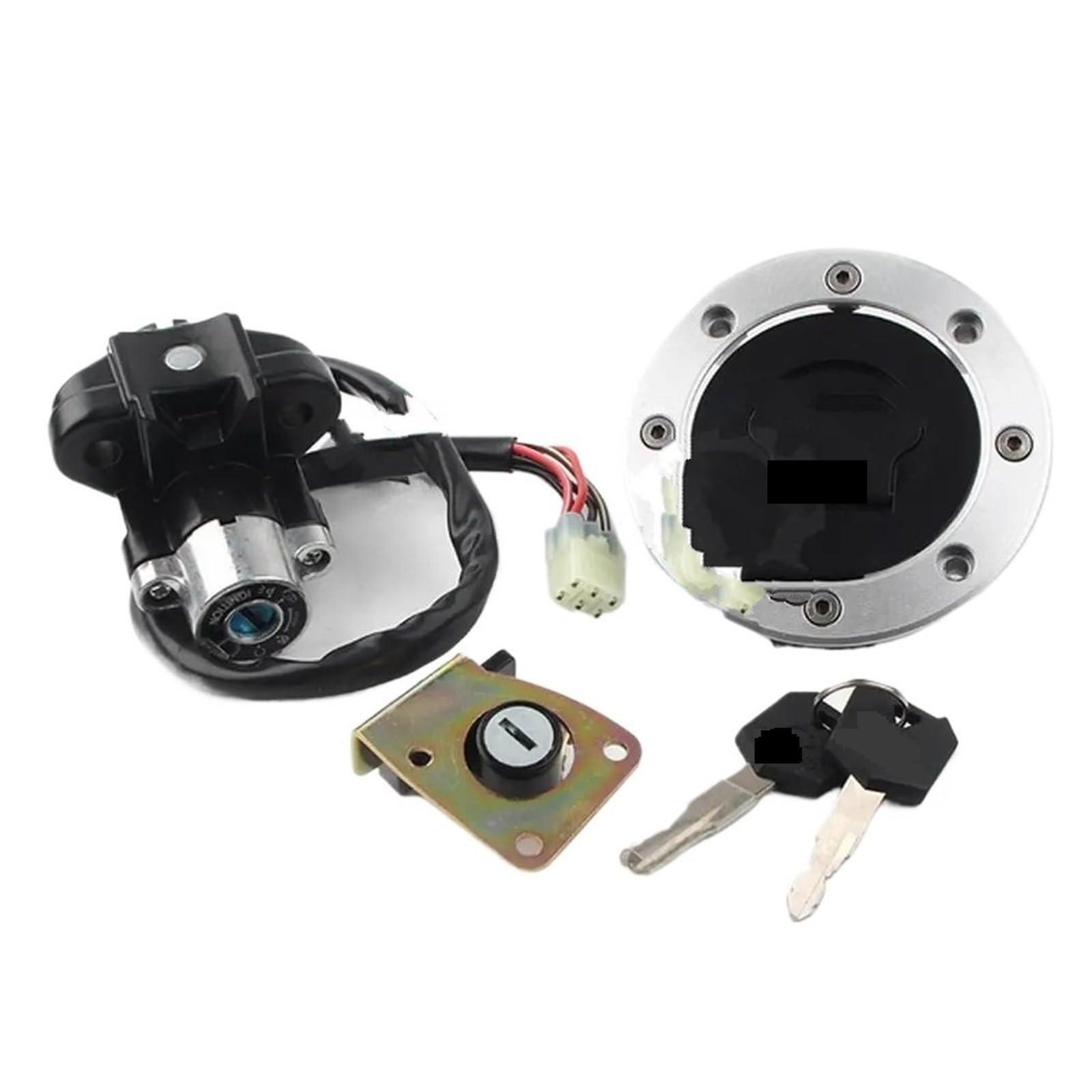 Juego De Llaves Contacto Para Interruptor Encendido Compatible con Suzuki TL1000S R GSX750 600 GSX1200 GSXR750 GSXR600 Llave de bloqueo de asiento y tapa de combustible