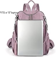 Vista 8 de UTO Mochila de cuero vegano para mujer, diseño de moda, convertible con borla, para viajes, con borla