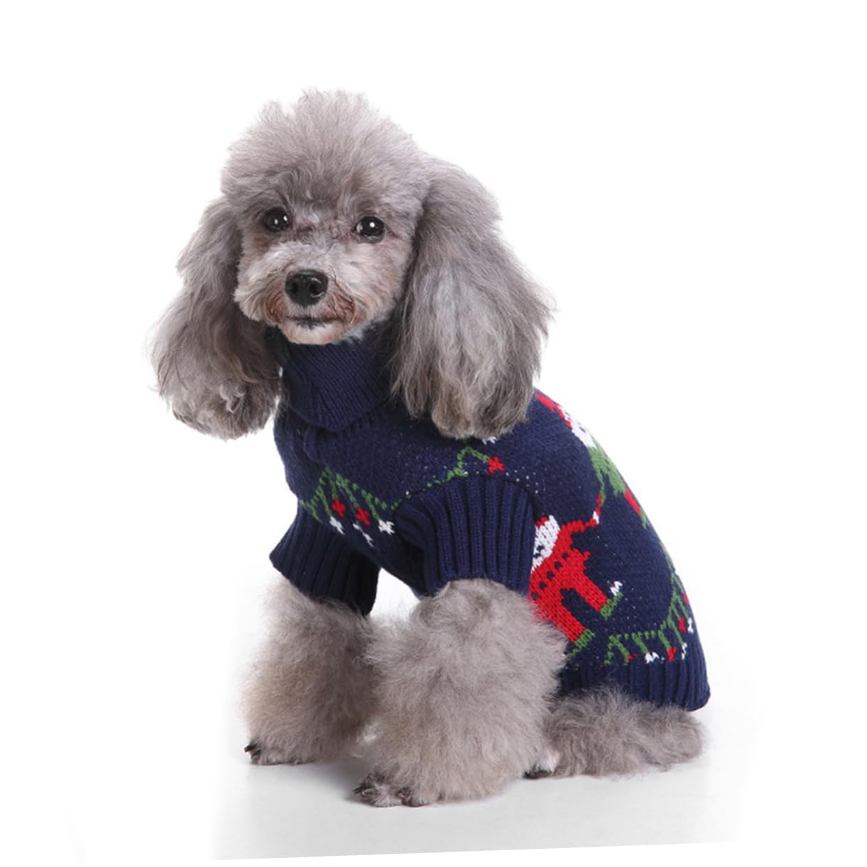 Sosoport 3pièces Pull à pour Chiens Vêtement Maille pour Animaux De Compagnie Manteau Hiver Douillet pour Chiens Bleu
